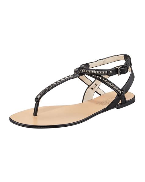 michael kors flat leather studded sandal y vico cuoio|Michael kors flat sandals + FREE SHIPPING .